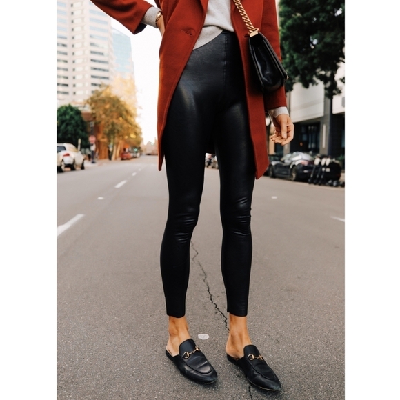 Commando Revolve Perfect Control Black High Rise Faux Leather Leggings - Picture 3 of 10